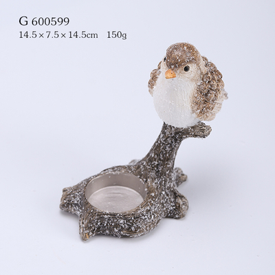 Polyresin Bird Candle Holder
