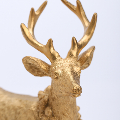 3 Asst. Resin Deer Statue Figurine, Animal Ornament, Wedding Gift, Home Décor