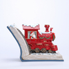 Polyresin Santa Drive Train with LED in The Book 
