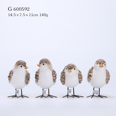 4/A Polyresin Birds with Metal Legs