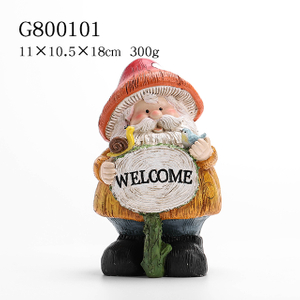 2/A Polyresin Standing Dwarf Deco