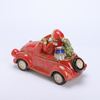 Lighted Reactive glazed Vintage Holiday Vehicle with Christmas Tree - Tabletop Holiday Decoration (Truck)