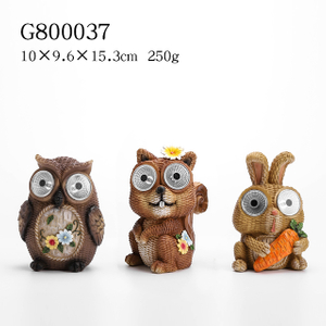 6/A Polyresin Garden Animal with Solar Light